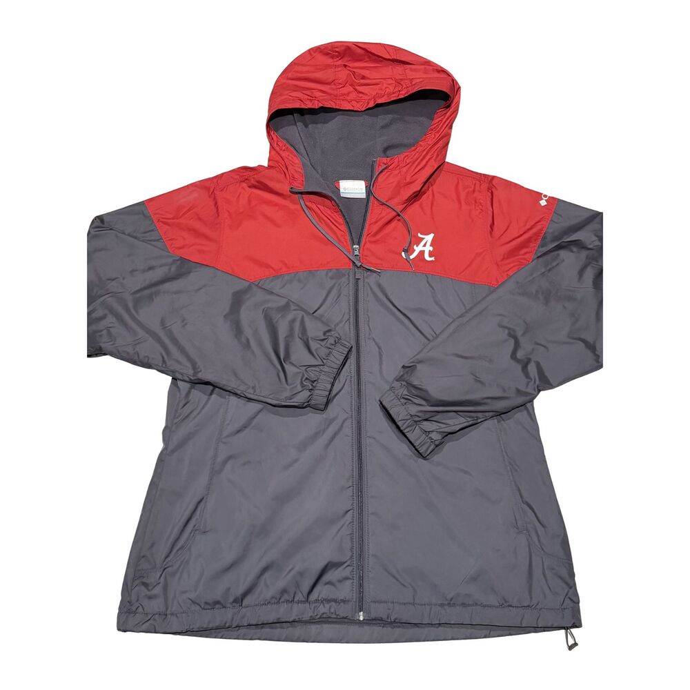 Alabama Crimson Tide Columbia Women's Large Lined Full-Zip Windbreaker Gray